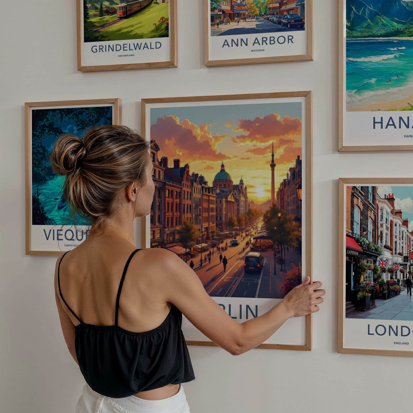 Berlin Poster - Germany Travel Art - Historic City Sunset Home Decor