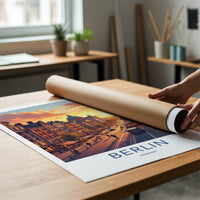 Berlin Poster - Germany Travel Art - Historic City Sunset Home Decor
