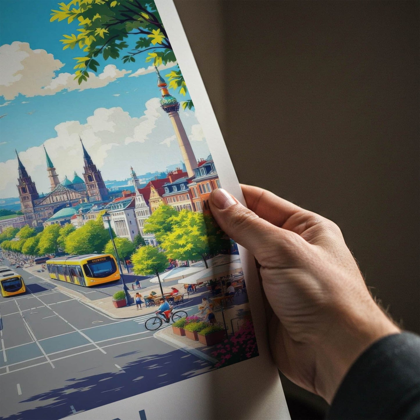 Berlin Poster - Germany Travel Art - Historic Cityscape View Home Decor