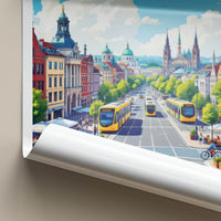 Berlin Poster - Germany Travel Art - Historic Cityscape View Home Decor