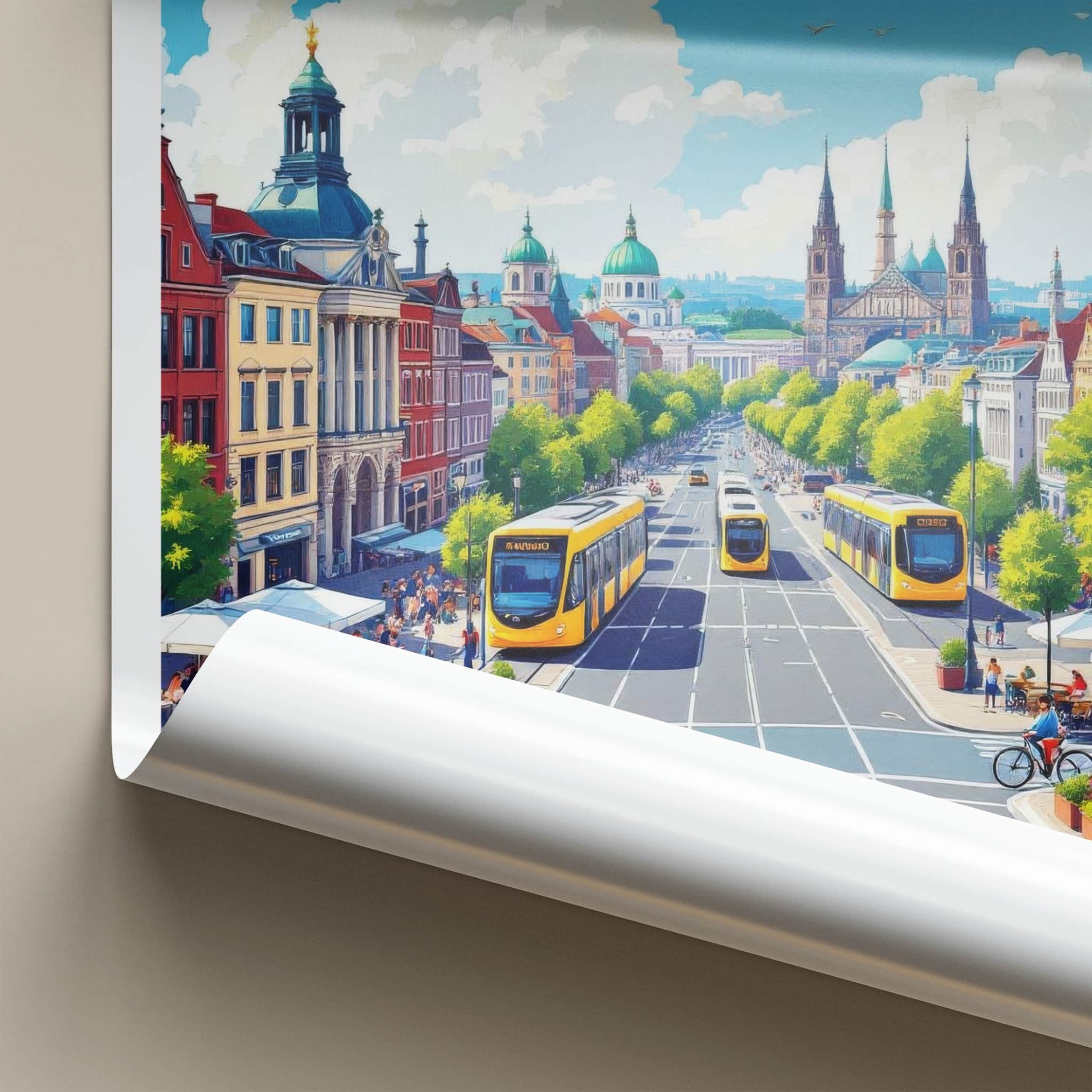 Berlin Poster - Germany Travel Art - Historic Cityscape View Home Decor