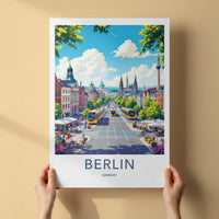 Berlin Poster - Germany Travel Art - Historic Cityscape View Home Decor