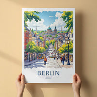 Berlin Poster - Germany Travel Art - Lively Cityscape Street Home Decor