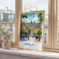 Berlin Poster - Germany Travel Art - Lively Cityscape Street Home Decor