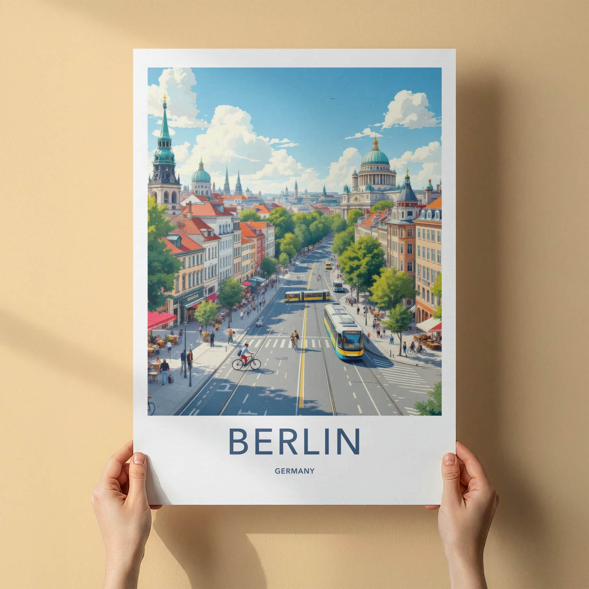 Berlin Poster - Germany Travel Art - Vibrant Cityscape Day Home Decor
