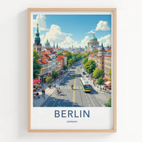 Berlin Poster - Germany Travel Art - Vibrant Cityscape Day Home Decor