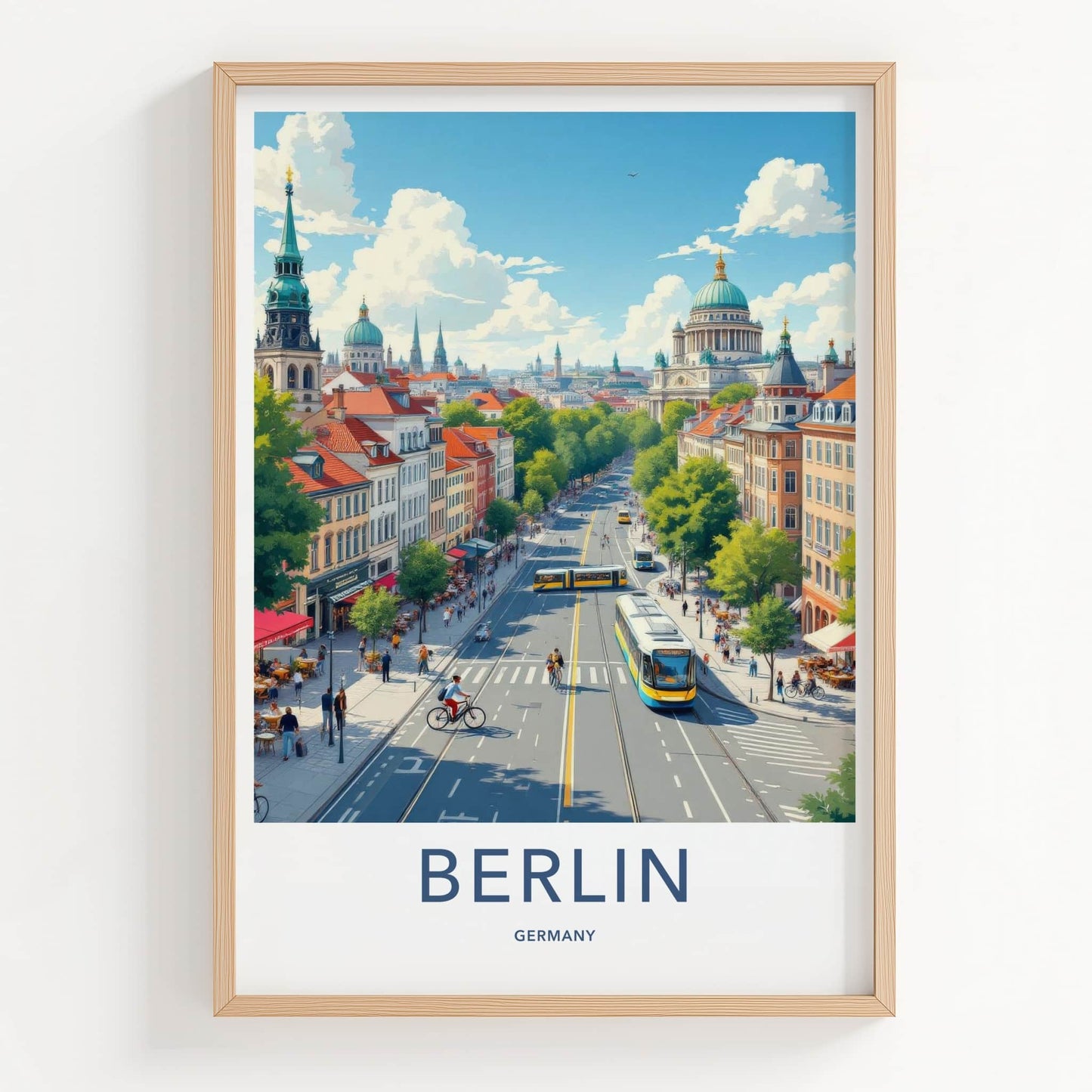 Berlin Poster - Germany Travel Art - Vibrant Cityscape Day Home Decor