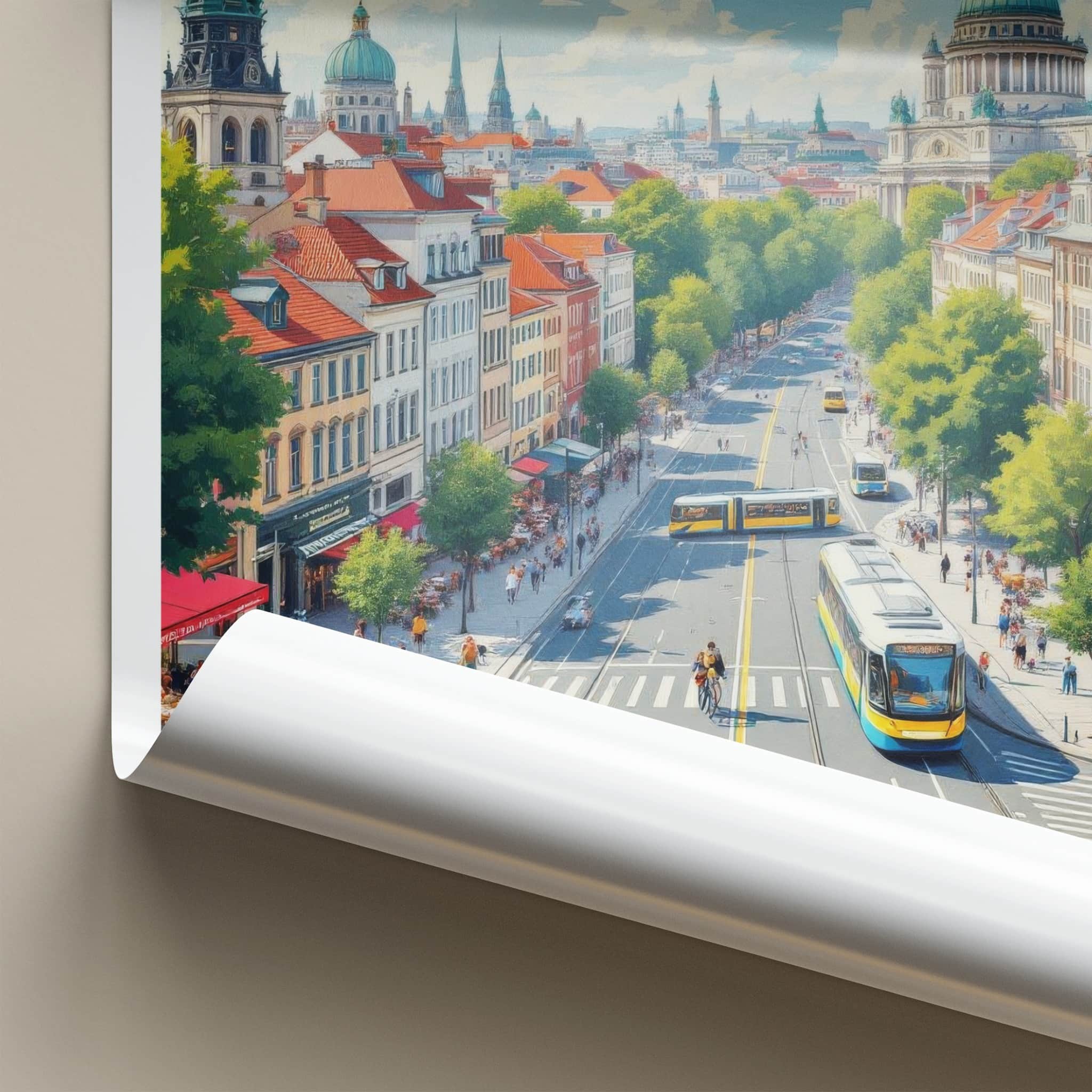 Berlin Poster - Germany Travel Art - Vibrant Cityscape Day Home Decor
