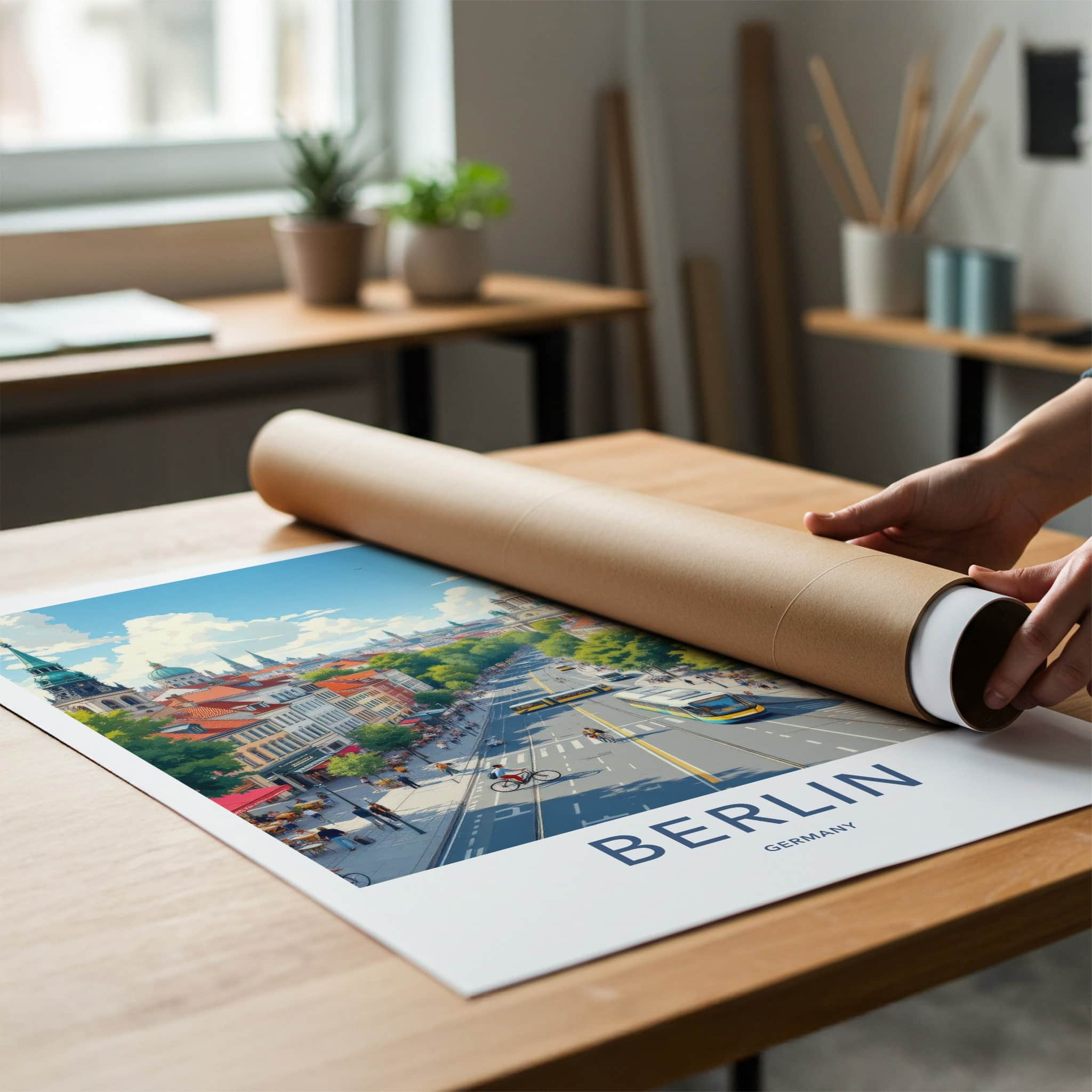 Berlin Poster - Germany Travel Art - Vibrant Cityscape Day Home Decor