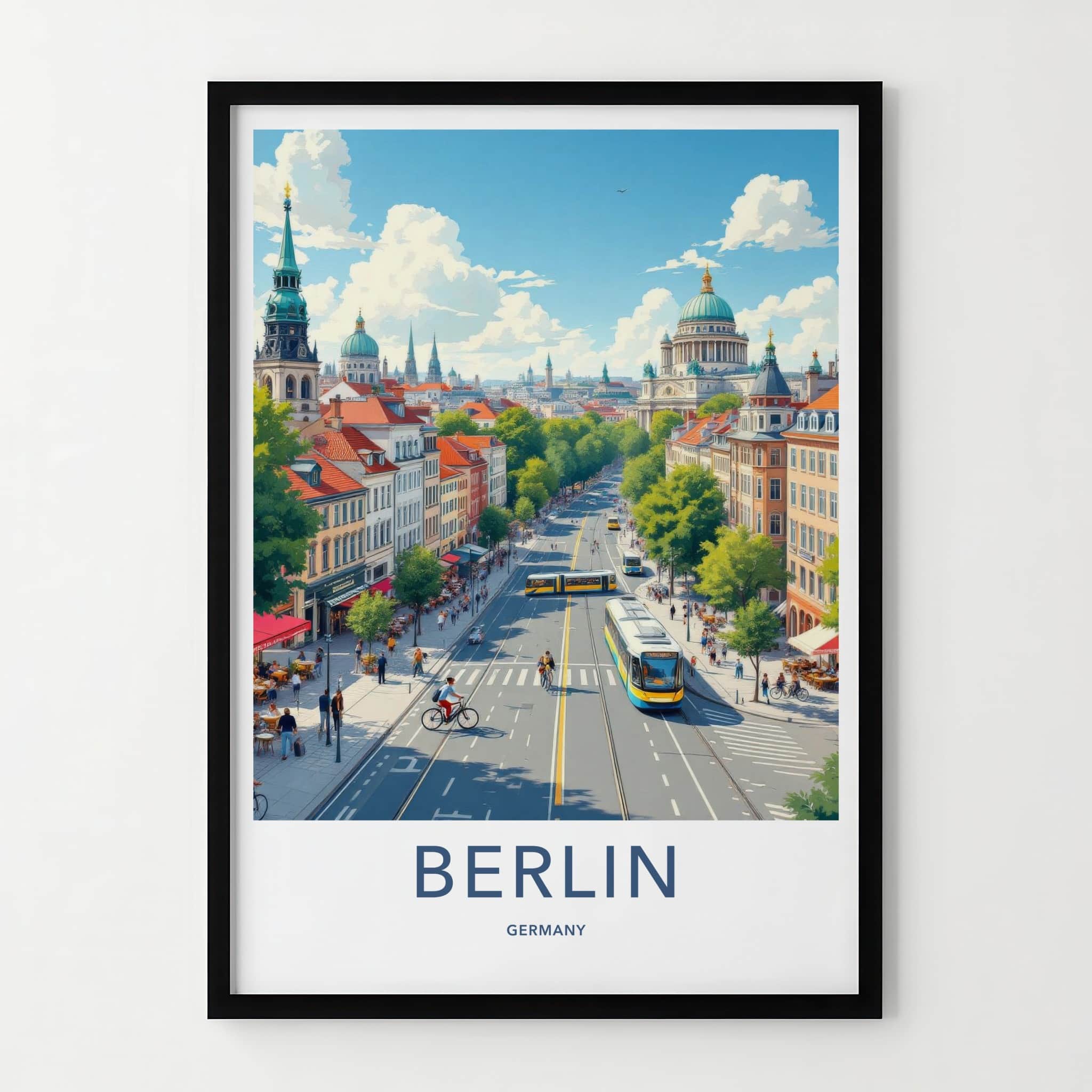 Berlin Poster - Germany Travel Art - Vibrant Cityscape Day Home Decor