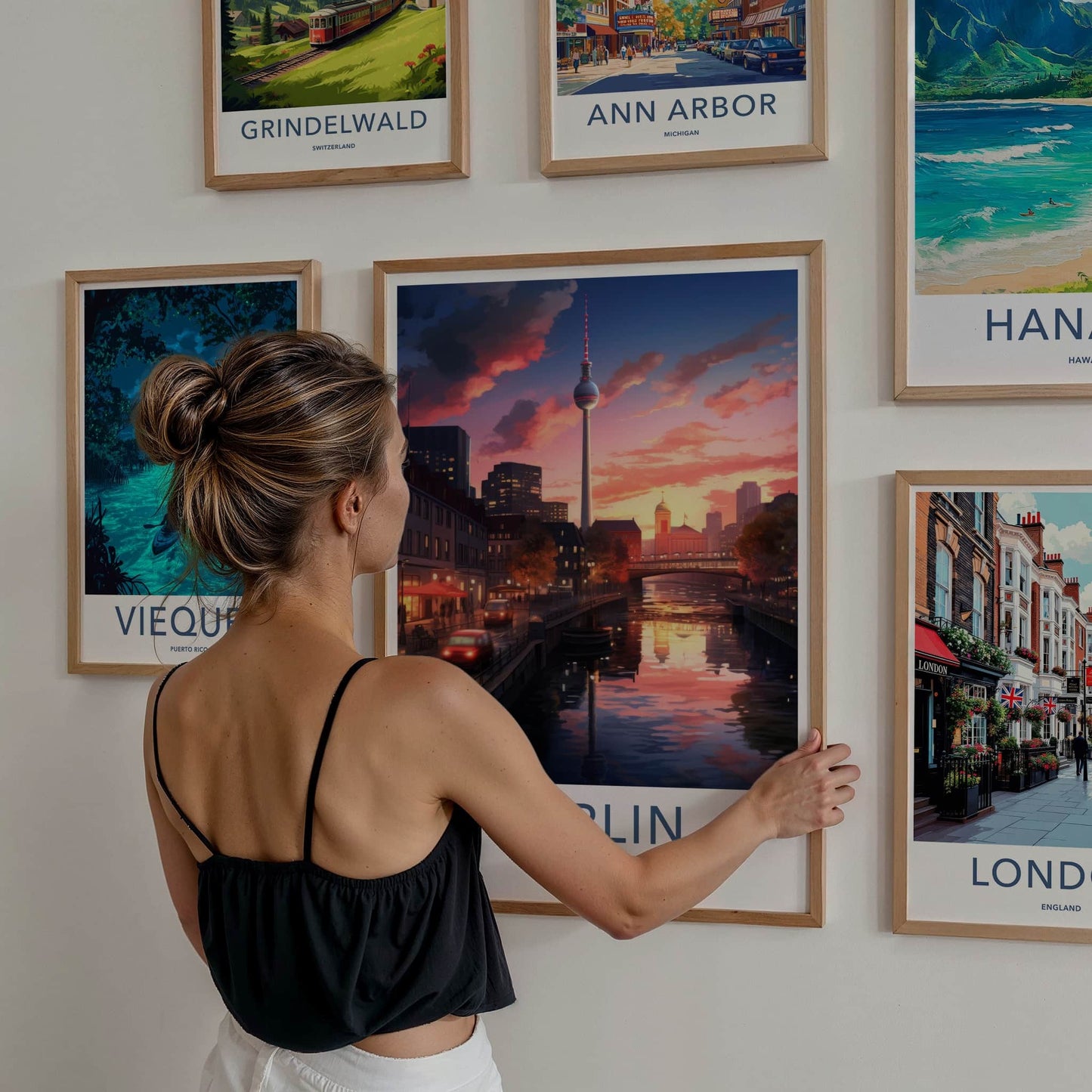 Berlin Poster - Germany Travel Art - Vibrant Sunset Reflections Home Decor