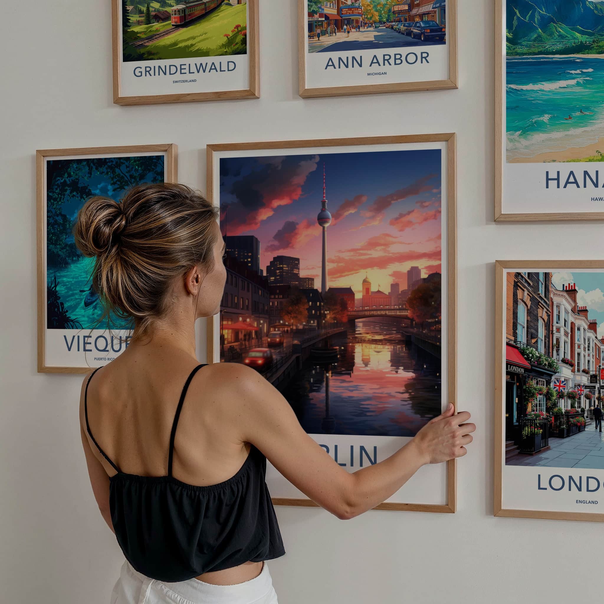 Berlin Poster - Germany Travel Art - Vibrant Sunset Reflections Home Decor