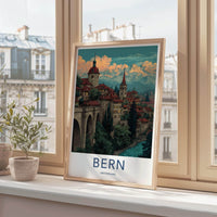 Bern Poster - Switzerland Scenic Art - Historic alpine charm Home Decor