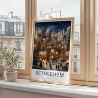 Bethlehem Wall Art - Historic City Poster with Ancient Architecture