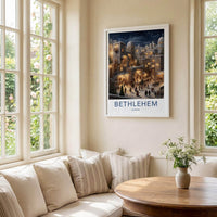 Bethlehem Wall Art - Historic City Poster with Ancient Architecture