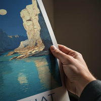 Bhedaghat Poster - India Art Print - Madhya Pradesh Moon Gorge Wall Decor