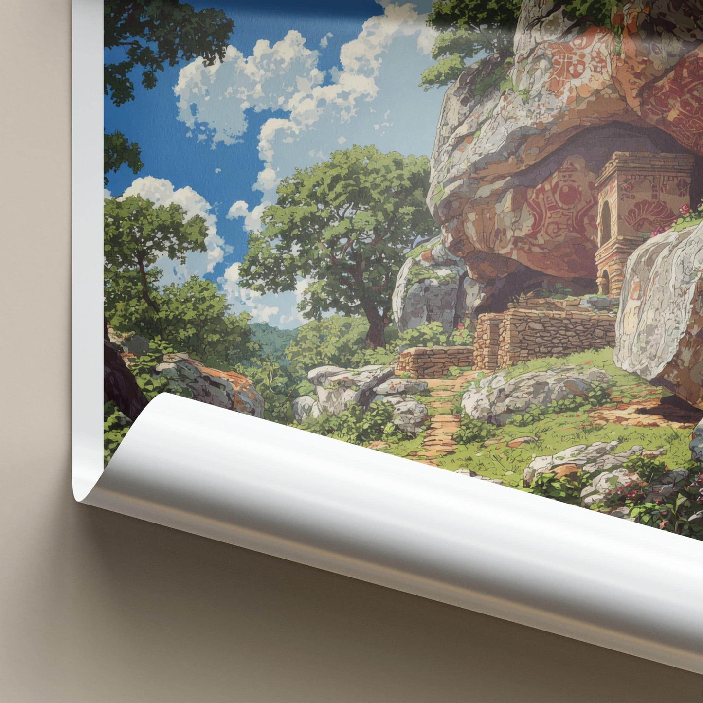 Bhimbetka Caves Poster - India Art Print - Madhya Pradesh Cave Art Home Decor