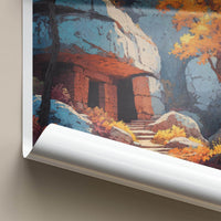 Bhimbetka Caves Poster - India Art Print - Madhya Pradesh Cave Steps Wall Decor