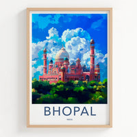 Bhopal Poster - India Art Print - Madhya Pradesh Mosque Home Decor