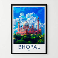 Bhopal Poster - India Art Print - Madhya Pradesh Mosque Home Decor