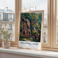 Bhubaneswar Poster - India Scenic Art - Odisha Ancient Temple Ruins Wall Decor