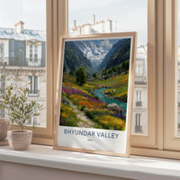 Bhyundar Valley Poster - India Fine Art - Uttarakhand Valley Flowers Wall Decor
