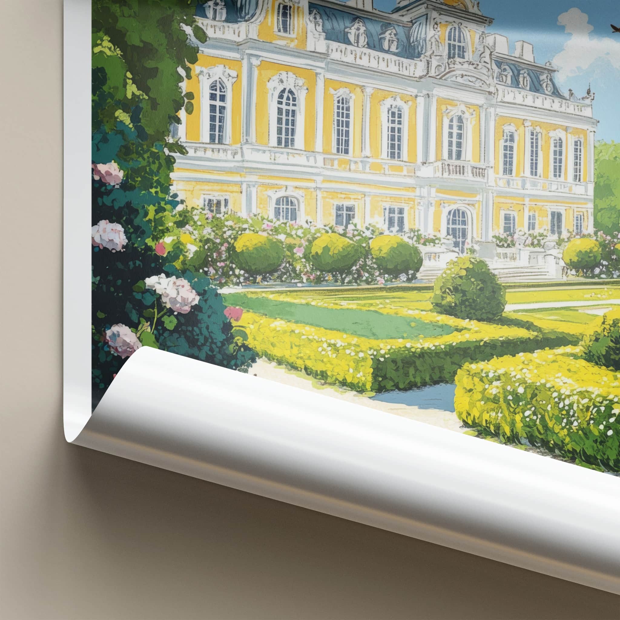Bialystok Poster - Poland Travel Art - Grand Palace Gardens Home Decor