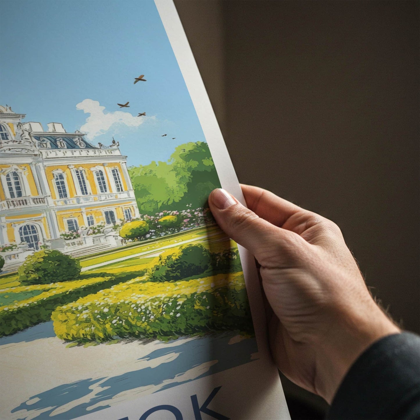 Bialystok Poster - Poland Travel Art - Grand Palace Gardens Home Decor
