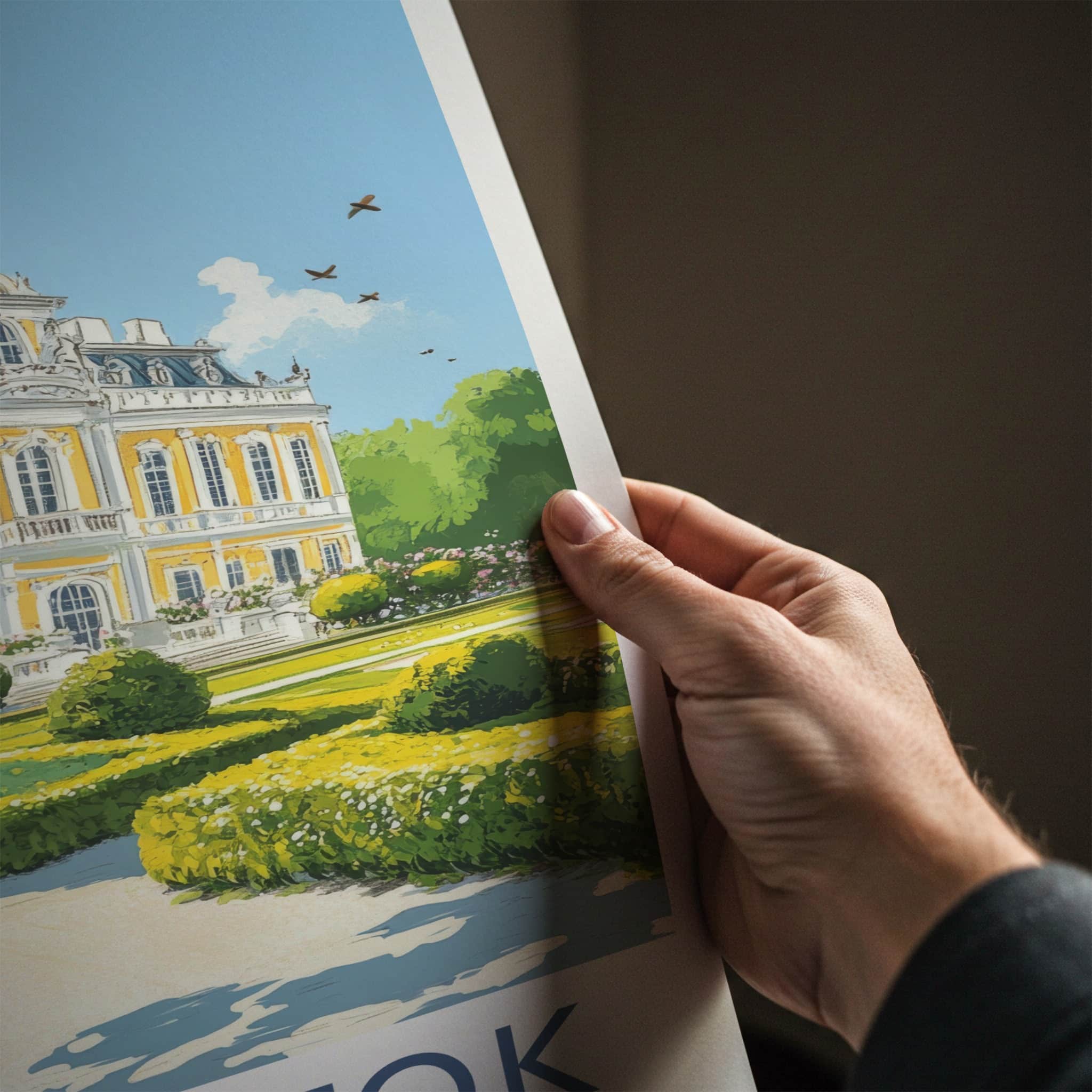 Bialystok Poster - Poland Travel Art - Grand Palace Gardens Home Decor