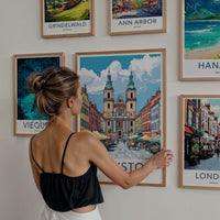 Bialystok Poster - Poland Travel Art - Historic Church Market Home Decor
