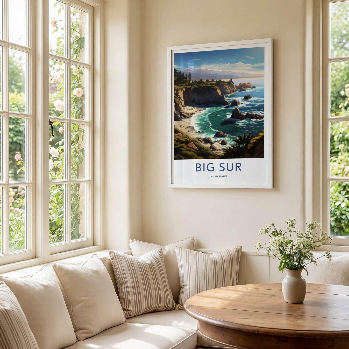 Big Sur Poster - California Travel Art - Coastal Ocean Cliffs Home Decor