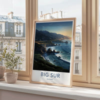 Big Sur Poster - California Travel Art - Coastal Ocean Sunset Home Decor