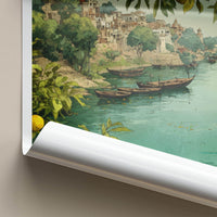 Bihar Poster - India Scenic Art - Bihar Citadel Riverboats Lounge Decor
