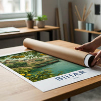 Bihar Poster - India Scenic Art - Bihar Citadel Riverboats Lounge Decor