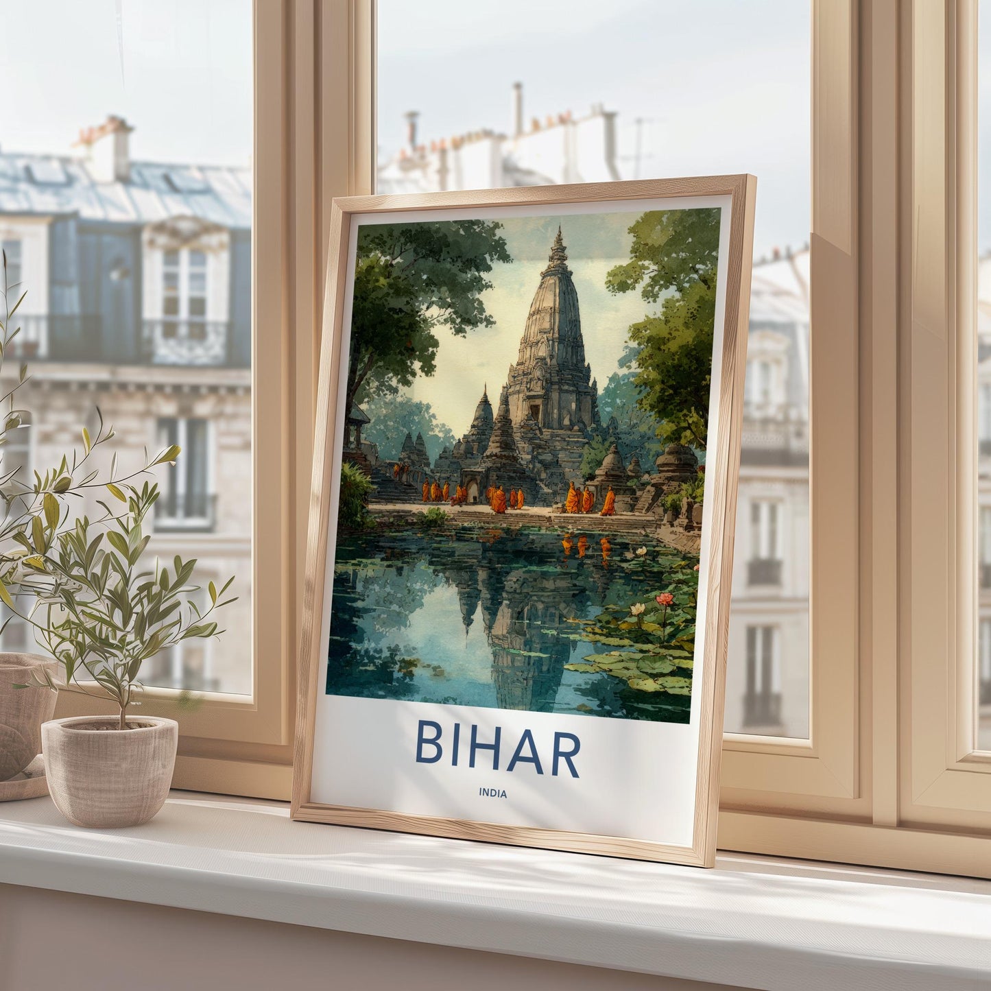 Bihar Poster - India Wall Art - Bihar Temple Gift