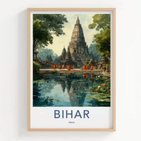 Bihar Poster - India Wall Art - Bihar Temple Gift