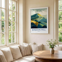 Bindon Hill Poster - England Scenic Art - Rolling Hills Wall Decor