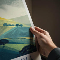 Bindon Hill Poster - England Scenic Art - Rolling Hills Wall Decor
