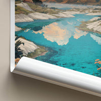 Birishiri Poster - Bangladesh Travel Art - Cloud Reflecting Lake Home Decor
