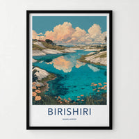 Birishiri Poster - Bangladesh Travel Art - Cloud Reflecting Lake Home Decor