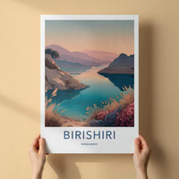 Birishiri Poster - Bangladesh Travel Art - Pastel Mountain Waters Home Decor