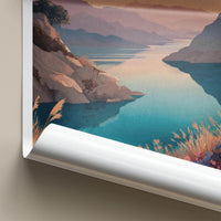 Birishiri Poster - Bangladesh Travel Art - Pastel Mountain Waters Home Decor