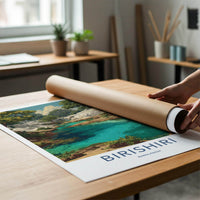 Birishiri Poster - Bangladesh Travel Art - Turquoise River Wall Decor