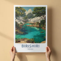 Birishiri Poster - Bangladesh Travel Art - Turquoise River Wall Decor