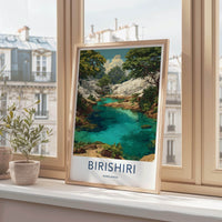 Birishiri Poster - Bangladesh Travel Art - Turquoise River Wall Decor