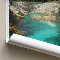 Birishiri Poster - Bangladesh Travel Art - Turquoise River Wall Decor