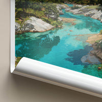 Birishiri Poster - Bangladesh Travel Art - Turquoise River Wall Decor
