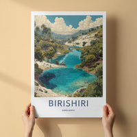 Birishiri Poster - Bangladesh Travel Art - Turquoise Water Valley Wall Decor