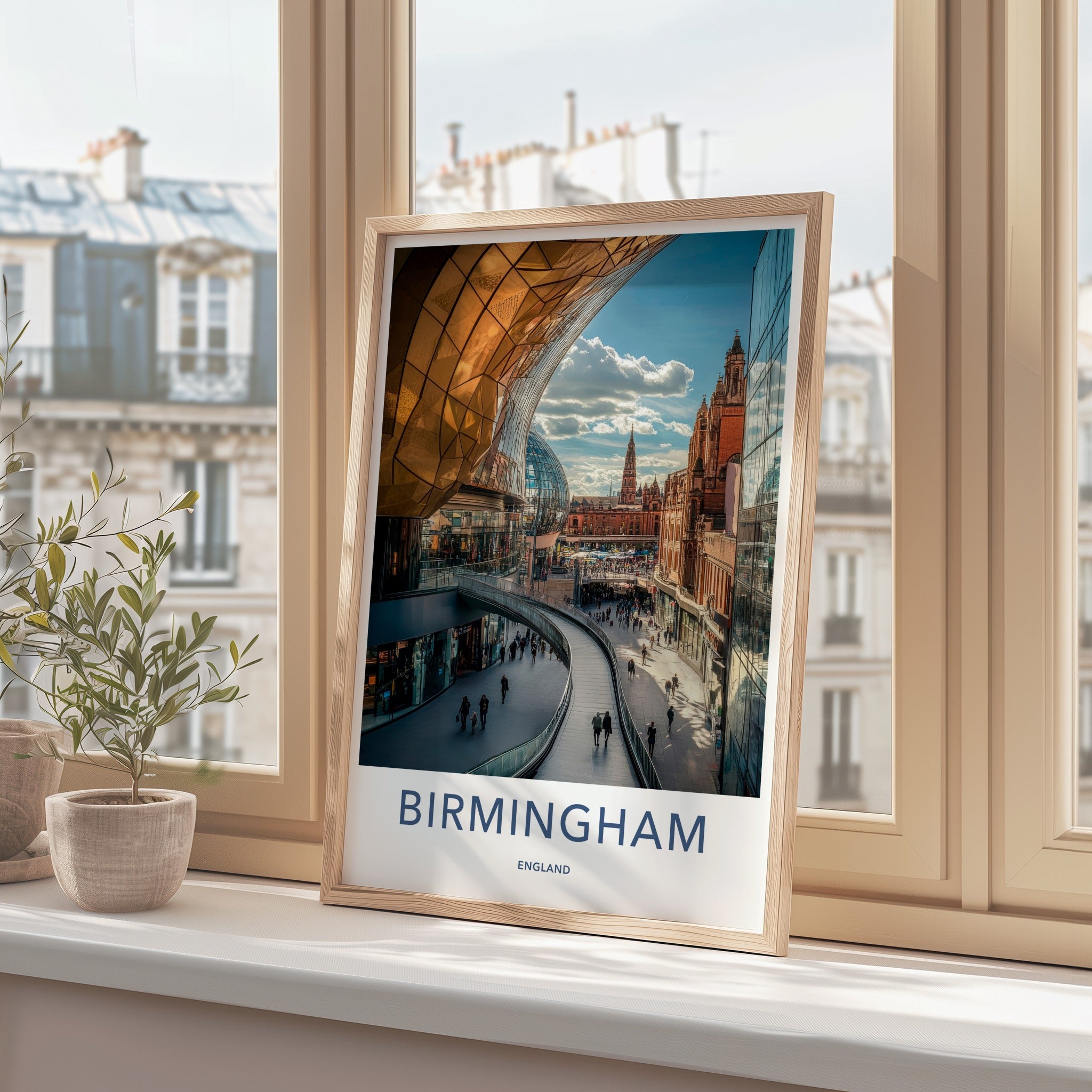 Birmingham Poster - England Travel Art - Modern Shopping Center Home Decor