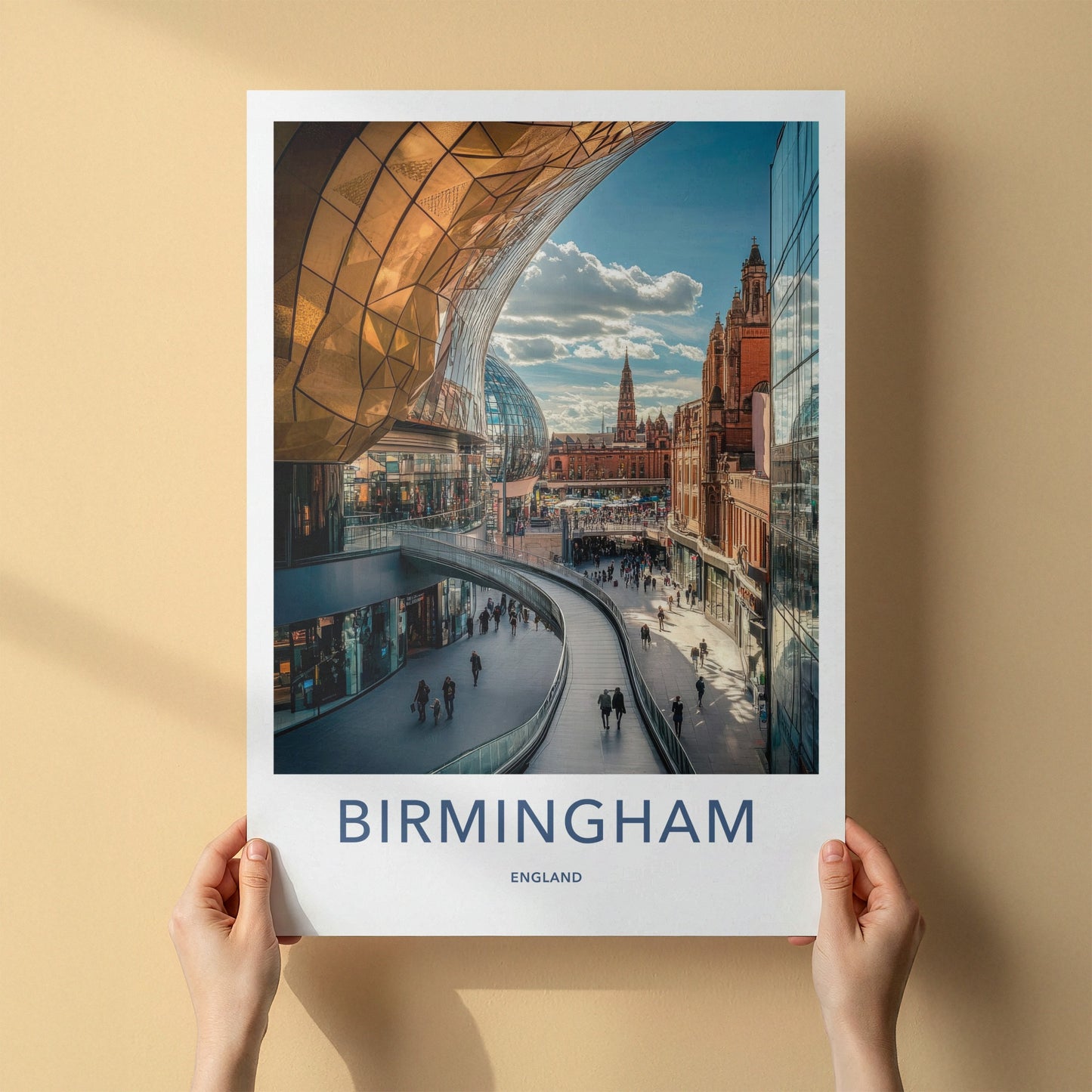 Birmingham Poster - England Travel Art - Modern Shopping Center Home Decor